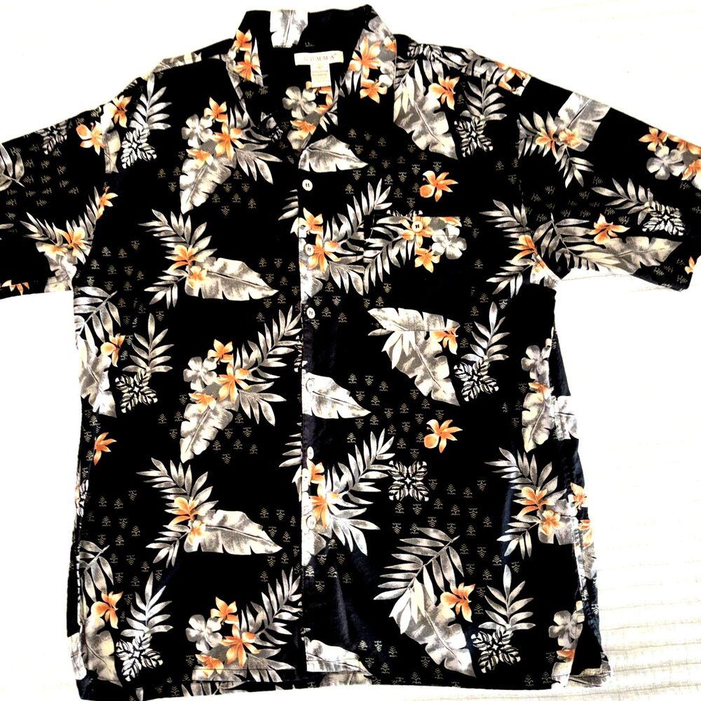 Vintage Summa Button Up Hawaiian Shirt Men’s XL Short Sleeve Floral Tropical